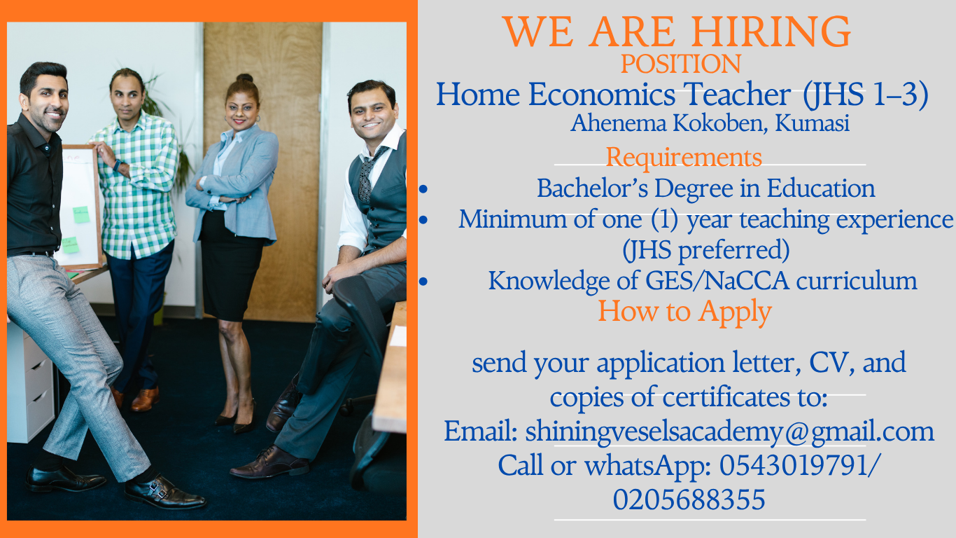 You are currently viewing JOIN OUR TEAM AS HOME ECONOMICS TEACHER (JHS 1–3)